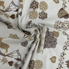 Gobelin Cervi Cuori e Stelle Alpine alto cm280 70%Cotone 30%Poliestere Aire 12