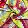 Chiffon Elasticizzata 100% Seta H.140 Fantasia Astratta