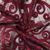 Tulle Ricamato Paillettes H.120 Bordeaux