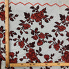 Tulle Ricamato H.130 cm Bordeaux/Nero