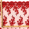 Tulle Ricamato H.120 cm Rosso