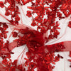 Tulle Ricamato H.120 cm Rosso
