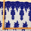 Tulle Ricamato H.120 cm Bluette
