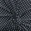 Seta Opaca 100% Seta H.140 Fantasia Pois Blu Scuro