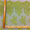 Pizzo Tulle Ricamato H.130 Verde Pistacchio