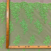 Pizzo Tulle Ricamato H.130 Verde Mela