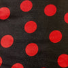 Raso Carnevale H.150 Pois Rossi/ Nero