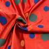 Raso Carnevale H.150 Pois Multicolore/ Rosso