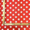 Raso Carnevale H.150 Stelle Biache/ Rosse
