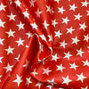 Raso Carnevale H.150 Stelle Biache/ Rosse