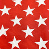 Raso Carnevale H.150 Stelle Biache/ Rosse