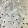 Raso Carnevale H.150 Stelle Argento/ Bianco