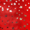 Raso Carnevale H.150 Stelle Argento/ Rosso
