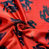 Raso Carnevale H.150 Orientale Rosso Draghi