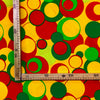 Tessuto Carnevale H.150 Pois Giallo/ Rosso/ Verde