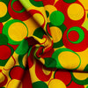 Tessuto Carnevale H.150 Pois Giallo/ Rosso/ Verde
