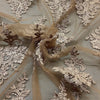 Pizzo Tulle Ricamato H.130 Nocciola