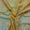 Pizzo Tulle Ricamato H.130 Giallo