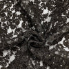 Tulle Ricamato Con Paillettes H.75cm Nero