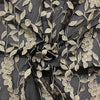 Tulle Ricamato Con Abbassamento H.120cm Nero Argento