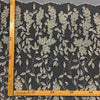 Tulle Ricamato Con Abbassamento H.120cm Nero Argento