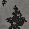 Tulle Ricamato H.140 Nero