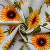 Tessuto Arredo 70% Cotone 30% Poliestere H.280 cm Fantasia Girasoli