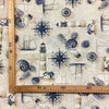Tessuto Arredo 70% Cotone 30% Poliestere H.280 cm Fantasia Mare