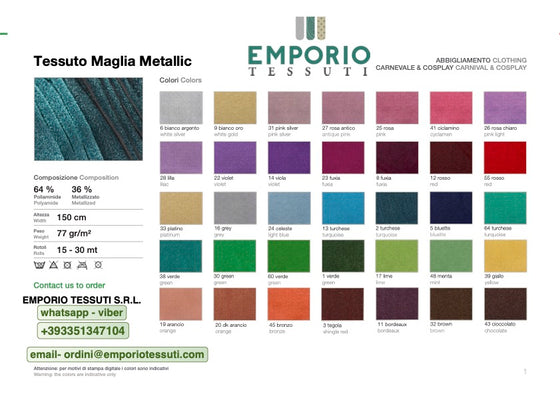 TESSUTO MAGLIA METALLIC