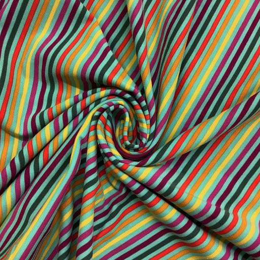 Jersey/ Maglina Di Cotone H.140cm Fantasia Righe