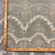  Pizzo Sposa Tulle Ricamato H.120cm