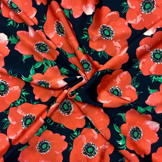 Raso 100% Seta H.140 Fantasia Florale