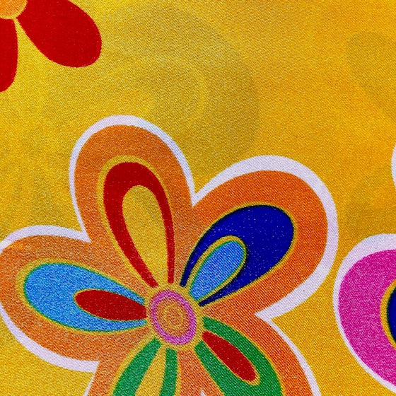 Raso Carnevale H.150 Fiori Multicolore