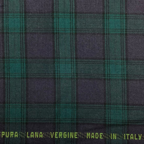 Scozzese Pura Lana Vergine H.140 Blu/ Verde