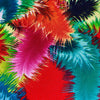 Tessuto Carnevale H.150 Pois Piume Multicolore