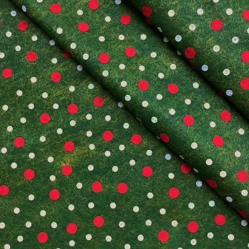 Panno Lenci H.150 cm Fantasia Natale Pois