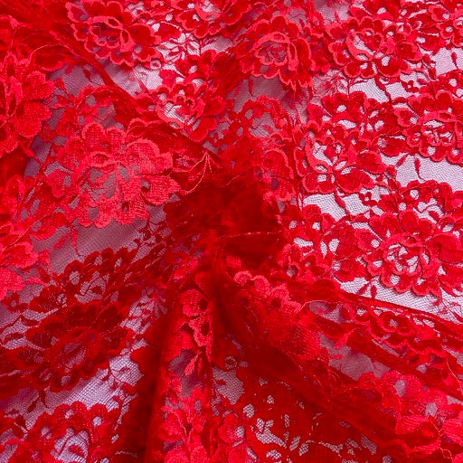 Pizzo Carnevale H.140cm Fiore Grande Rosso