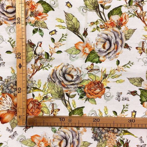 Tessuto Arredo H.280 cm Fantasia Floreale